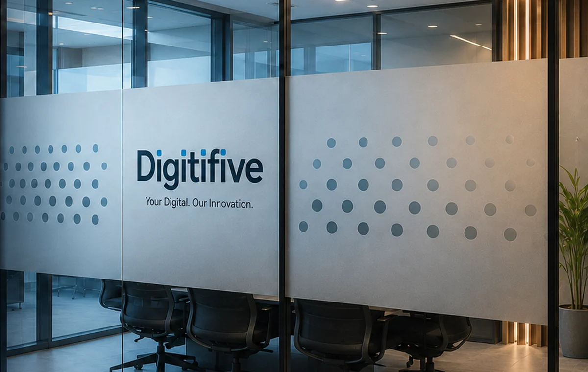 Frosted glass stickers for office partitions in Dubai